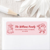 Pink Red Quirky Hand Drawing Cowboy Ghost Hallowee (Insitu)