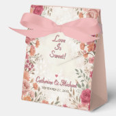 Pink & Red Romantic Rose Spring Wedding  Geschenkschachtel (Vorderseite)