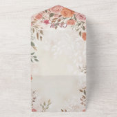 Pink & Red Romantic Spring Floral QR Code Wedding All In One Einladung (Außenbereich)