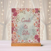 Pink & Red Romantic Spring Floral Wedding Acrylschild
