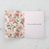 Pink Red Rose Petals Heart Valentine's Day Karte (Innenseite)