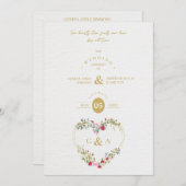 Pink Red Shades Heart Luxury Romantic Botanical (Vorne/Hinten)