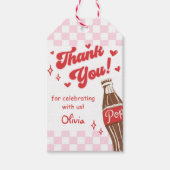 Pink Red She's Ready to Pop Baby Shower Geschenkanhänger (Vorderseite)