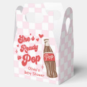 Pink Red She's Ready to Pop Baby Shower Geschenkschachtel (Geöffnet)