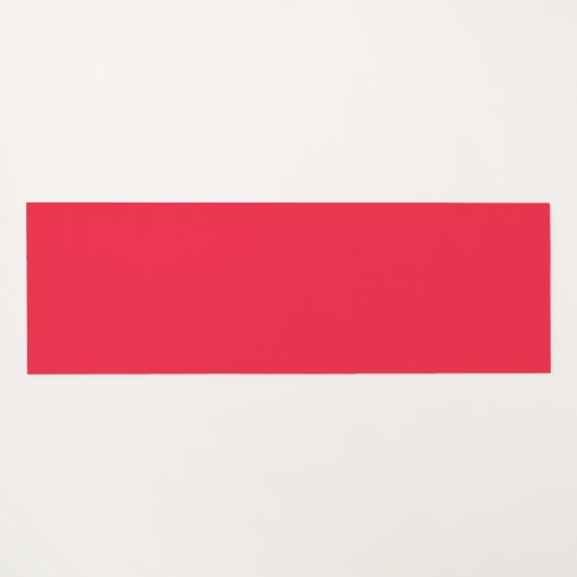 Pink Red Strawberries Floral  Pattern Monogram Yogamatte (Rückseite (Horizontal))