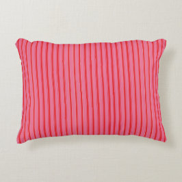 Pink Red Stripes, Modern, Elegant  Dekokissen