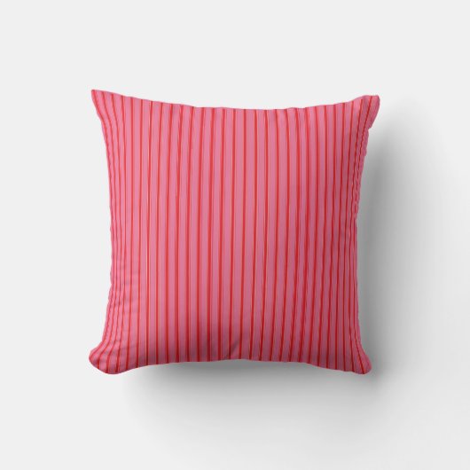 Pink Red Stripes, Modern, Elegant Throw Pil Kissen (Vorderseite)