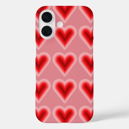Pink & Red Valentine's Day Heart Case-Mate iPhone Hülle (Rückseite)