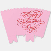 Pink Red Valentines Day Typography Design Geschenkschachtel (Ungeklappt)