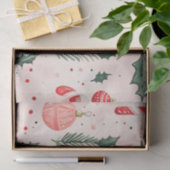 Pink Red Vintage Weihnachten Seidenpapier (Geschenk)