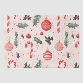 Pink Red Vintage Weihnachten Seidenpapier