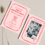 Pink Red Whimsical Funky Quirky 30. Geburtstag Einladung<br><div class="desc">Quirky Hand Drawn Funky Cheers Beers 30. Geburtstag</div>