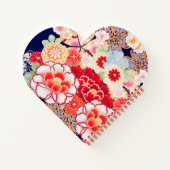 PINK RED WHITE BLUME Peony, Rose Japanisches Blume Notizblock (Rückseite)