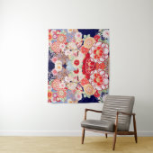 PINK RED WHITE BLUME Peony, Rose Japanisches Blume Wandteppich (Beispiel)