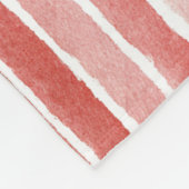 Pink Red White Cane Stripes Christmas Fleecedecke (Ecke)