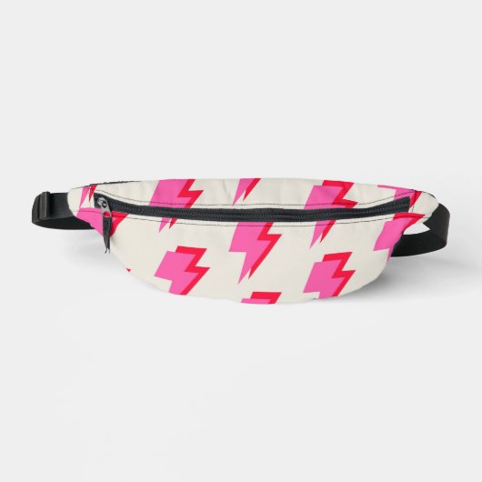 Pink Red Y2K Pattern Lightning für Teenager Bauchtasche (Vorderseite)