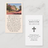 Pink Red Yellow Green Blue Memorial Service Card Visitenkarte (Vorne/Hinten)