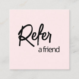 Pink Refer a Friend Referenzikarte Empfehlungskarte