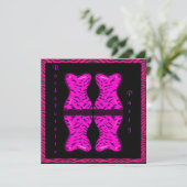 PINK REFLECTION CORSET JUNGGESELINNEN-ABSCHIED INV EINLADUNG (Stehend Vorderseite)