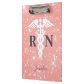 Pink Registriert Krankenzeichen RN-Skript Personal Klemmbrett (Links)