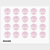 Pink | Reiki Crystal Product Labels Runder Aufkleber (Blatt)