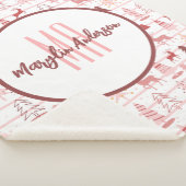 PINK REINDEER & CHRISTMAS BÄUME CUSTOM MONOGRAM SHERPADECKE (3/4)