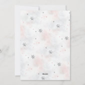 Pink Reindeer Christmas Feiertagskarte (Rückseite)