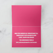 Pink Reindeer Frohe Weihnachten (Innenseite)