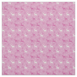 Pink Reindeer Weihnachtsgebäck Stoff