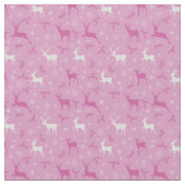 Pink Reindeer Weihnachtsgebäck Stoff (Nahaufnahme)