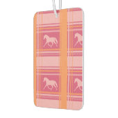 Pink Reittier Kariert Pony Pattern Autolufterfrischer (Links)