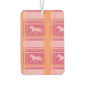 Pink Reittier Kariert Pony Pattern Autolufterfrischer (Rückseite)