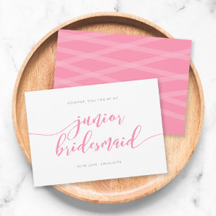 Pink Relax Script wird Sie mein Junior Bridesmaid Einladung