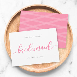 Pink Relax Script wird Sie meine Bridesmaid Einladung