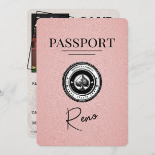 Pink Reno Passport Save the Date