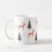 Pink Rentier Weihnachtskaffee Tasse (Links)