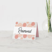 Pink reservierte Note Card Zeltzeichen (Vorderseite)