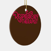 Pink Respiratorische Therapie Skript RT RT Keramik Ornament (Rechts)