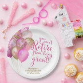 Pink Retirement Funny Zitat Pappteller (Party)