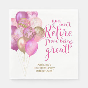 Pink Retirement Funny Zitat Serviette
