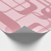 Pink Retro 60er Jahre Abstraktes Muster Geschenkpapier (Ecke)