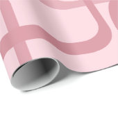Pink Retro 60er Jahre Abstraktes Muster Geschenkpapier (Rolleneckpunkt)