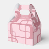 Pink Retro 60er Jahre Abstraktes Muster Geschenkschachtel (Rückseite)