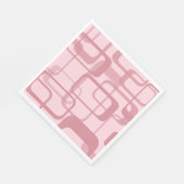 Pink Retro 60er Jahre Abstraktes Muster Serviette (Ecke)