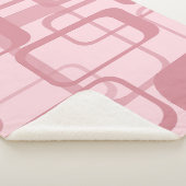 Pink Retro 60er Jahre Abstraktes Muster Sherpadecke (3/4)