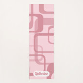 Pink Retro 60's 70's Abstrakt Pattern Name Yogamatte (Vorderseite)
