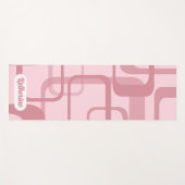 Pink Retro 60's 70's Abstrakt Pattern Name Yogamatte (Vorderseite (Horizontal))