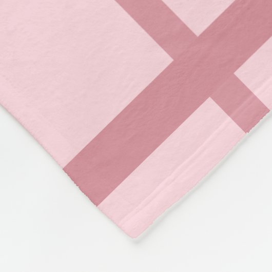 Pink Retro Abstraktes Muster Fleecedecke (Ecke)