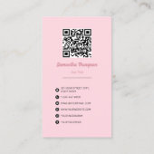 Pink Retro Abstraktes Muster Visitenkarte (Rückseite)