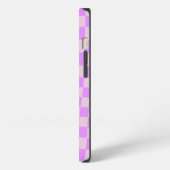 Pink retro checker pattern Case-Mate iPhone case Hülle (Linke Seite)